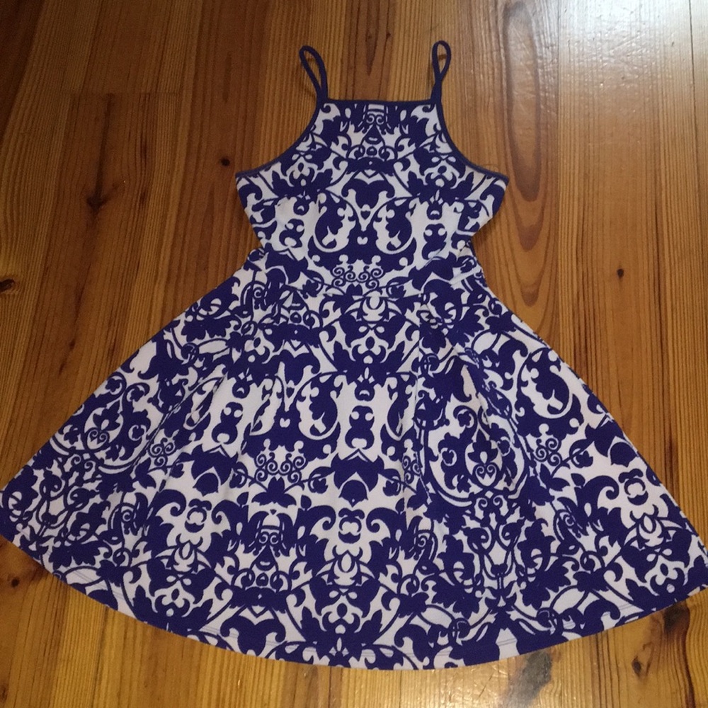 Blue and white AQUA dress